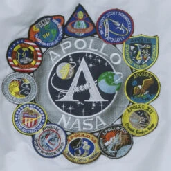 Veste Nasa Blanche -Space Série Magasin ecusson apollo 1