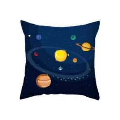 Housse De Coussin Systeme Solaire Enfantin