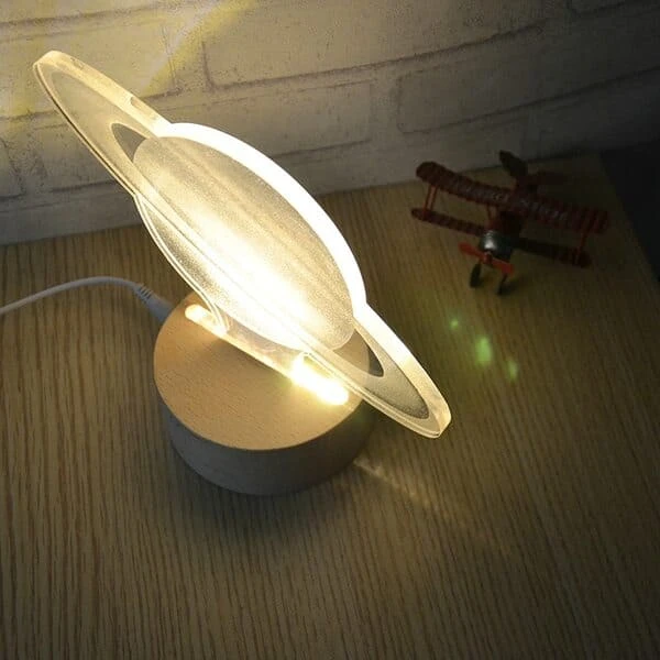 Lampe Planète Saturne En Bois 5 Lampe Planète Saturne En Bois – Image 3