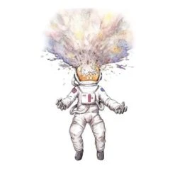 Tatouage Éphémère Astronaute Cosmique