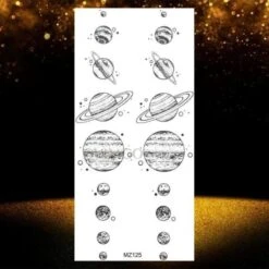 Tatouage Éphémère Système Solaire